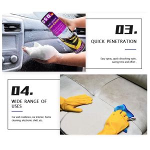 Chai xịt foam vệ sinh ghế vải ghế nỉ sofa nội thất Carty – 650ml khử mùi không thấm nước dùng siêu thích