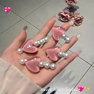 Set 2 Kẹp Tóc Trái Tim Mắt Mèo Xinh Xắn Dành Cho Nữ phong cách Hàn Quốc