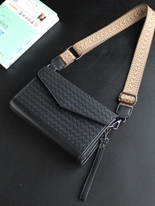 Fashionable Mens Crossbody Bag New Style Woven Single Shoulder Bag Leisure Korean Version Trendy Small Square Bag Handbag