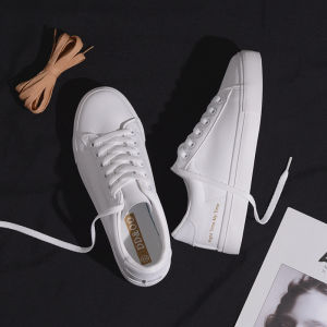 Japanese Style Womens Low Top Sneakers Leather Surface Casual Fashionable Street Photography Shoes round Toe Rubber Sole