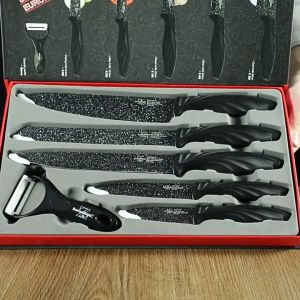 <MY RD STOCK> KitchenKING HIGH QUALITY MATTE BLACK STAINLESS STEEL KNIFE SET
