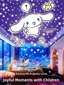 Sanrio Hello Kitty Crystal Ball Music Box Girls Princess Children Birthday Gift Starry Sky Projection Light Musical Toy for Kids