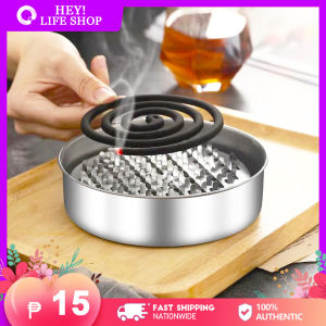 Stainless Steel Utility Dustproof Mosquito Coil Holder with Fireproof Cover