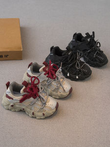 Giày Thể Thao Trẻ Em Mùa Thu Đông 2024 Giày Chạy Bộ Lưới Thoáng Khí Lót Lông Cừu Cho Bé Trai Và Bé Gái Giày Bố