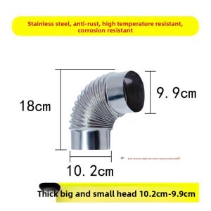 CHENGDU | Stainless Steel Chimney Pipe Thickened Smoke Exhaust Rural Home Use Return Air Furnace Heating Bending Fire Stove