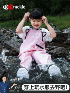 Childrens Waterproof Wading Pants Rain Boots Overalls Integrated Sandplay Fishing Gear Outdoor Camping Travel Supplies