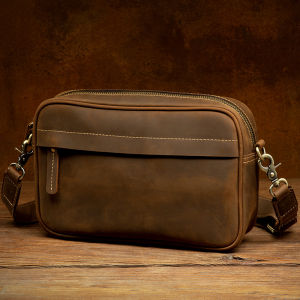 Mantime | Retro Handmade Top Layer Leather Crossbody Bag