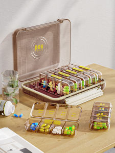 Portable Mini Pill Box Week Long Daily Medicine Organizer Carry on Drug Dispenser Medication Reminder Small Container