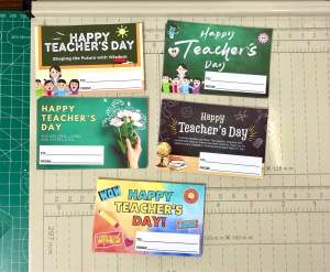 Happy teachers day card or sticker 20pcs 5 designs teachers day gift tag