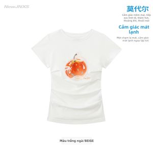 JNXS | Áo Thun Cổ Tròn Co Dãn Ngắn Tay Phối Mẫu