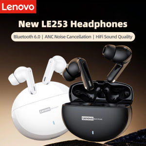 Lenovo | Lenovo LE253 Headphones TWS Wireless Bluetooth 6.0 Earphone ANC Call Noise Reduction HiFi Sound Game Sports Headset With Mic New