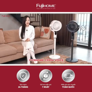 Quạt đối lưu tuần hoàn không khí Fujihome CFR04-VOICE điều khiển bằng giọng nói quạt làm mát 8 chế độ gió xoay 4 chiều