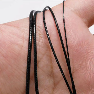 10Meters 0.5mm-2.0mm Black Leather Cord Waxed Cotton Thread Strings Necklace Bracelets Rope for Jewelry Making DIY Findings