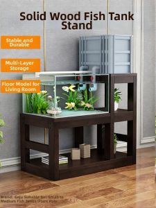 Weight-Bearing Wooden Fish Tank Stand