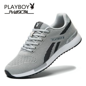 Playboy Mens Winter Fleece Lined Warm Cotton Running Shoes Casual Sports Travel Shoes Breathable Mesh Upgraded Version