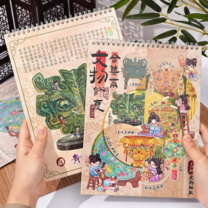 Kawaii 3D cultural relic restoration Landscape Sticker book DIY  Pocket Cabin  Scene festival  holiday Childrens Toys gifts ﻿ ﻿