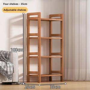 ZHUSHANXIA | Multi-layer Storage Shelf Solid Wood