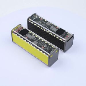 Solderless 8-cell 18650 battery case PD 45W Super Fast Charging Transparent Power Bank Shell With Outdoor Light