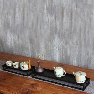 Japanese Zen Style Tea Cup Tea Set Display Stand Iron Art Boshu Shelf Multi-Purpose Storage Rack Creative Home Decor Item