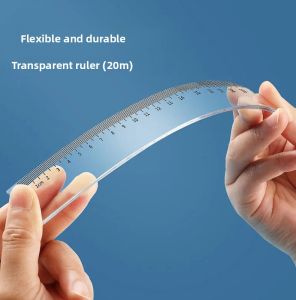 Acrylic Ruler 20cm Centimeter Scale Drawing Measurement School Supplies Bear Rabbit Design Straight Ruler Art Culture Goods