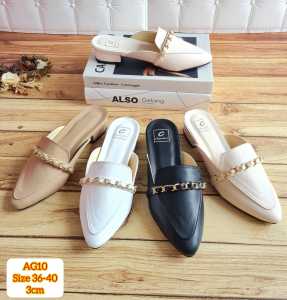 NEW ARRIVAL ABBUSHOES AG 10 sendal bapau rantai mules 3cm