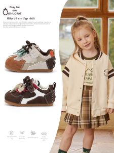 GINUORAT | Giày Da Phong Cách Retro Cho Bé Dễ Thương Đế Mềm