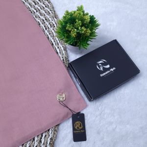 JILBAB VOAL PARIS PREMIUM BY.RIZKAIDA HIJAB DENGAN LOGO ALOY UKURAN syari  (A0009) KERUDUNG SEGI EMPAT JAHIT TEPI