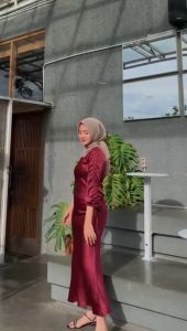 DRESS DARLA - DRESS KONDANGAN BRIDESMAID / DRESS SATIN MODERN KEKINIAN
