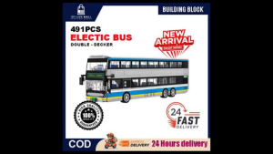 491 PCS DOUBLE DECKER ELECTRIC BUS BUILDING BLOCKS MICRO BRICKS PREMIUM QUALITY LEGO