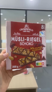Made.in.Germany💚 - 🍫🌾Thanh ngũ cốc vị socola CROWNFIELD MÜSLI-RIEGEL SCHOKO 200G