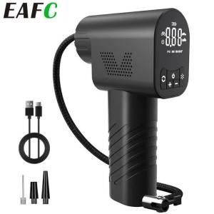 EAFC 4000mAh Mini Portable Car Air Compressor Wireless Electric Tire Inflator Pump for Motorcycle Bicycle Boat Car Tire Ball