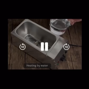 เครื่องละลายช็อกโกแลตและชีสไฟฟ้าแบบสองหม้อพร้อมฮีตเตอร์ในตัว สำหรับทำฟองน้ำช็อกโกแลตและชีส