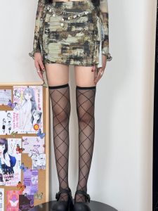 Tất Dài qua Đầu Gối Họa Tiết Chữ Diamond Pure Desire BON in Sọc Nhật Bản Cho Nữ Mùa Thu Thường Ngày