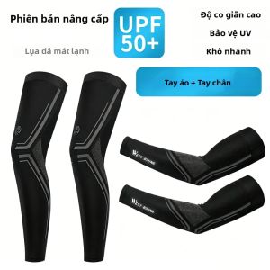 West Biking | Bộ Tay Áo Và Ống Chân Chống Nắng WEST BIKING Ice Silk UPF50+ Chống Tia UV Nhanh Khô Chống Trơn Trượt Dành Cho Đạp Xe Chạy Bộ Thể Thao Ngoài Trời