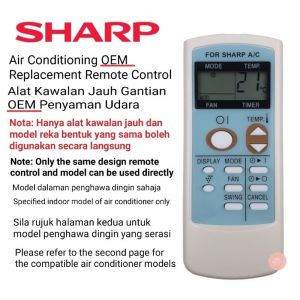 Compatible Sharp air conditioner CRMC-A562JBEZ Replacement Remote Control CRMC-A531JBEZ