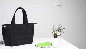 Lightweight Travel Tote Bag: Ready Stock & Puffy Handbag with Compartments