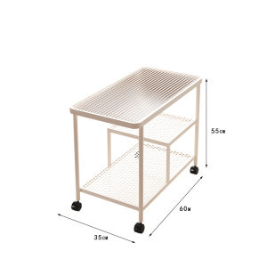 Luxury Sofa Side Table Bedroom Nightstand Mobile Cream Style Small Square Table Living Room Corner Table with Storage