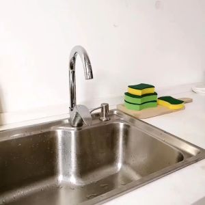 Miếng rửa chén bát 2 mặt xanh vàng cọ rửa xoong