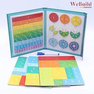 Fraction Magnet 数学分数磁性折叠书 Montessori Mathematics Early Learning Teaching Aid Education Toys Kid Toddler 早教 Permainan WeBuild