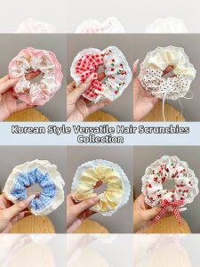 Korean Sweet Lace Edging Bun High Elasticity Hair Ties