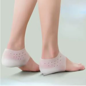 1 pair of invisible heightened silicone socks Invisible increase insole Insole Heel cup Plantar fasciitis insert Gel heel pad Silicone heel protector Ladies and men