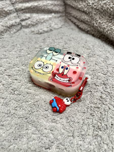 Protective Case for Airpods pro 3 Airpods 4  Earphones Case Sponge Bob SquarePants Bluetooth Earphone Cover Third Generation