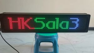 Running Text RGB Dua Sisi 20x100cm Wifi Outdoor