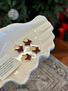 Pain-Free Christmas New Year Caramel Raspberry Mosquito Coil Dish Ear Cuff No Piercing Required Fashion Jewelry Ear Studs