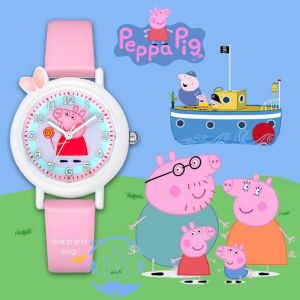 Phim Hoạt Hình Peppa Pig trẻ em xem học sinh tiểu học Cô Gái Màu Hồng điện tử không thấm nước Đồng hồ thạch anh Nam Nữ xem cho món quà sinh nhật