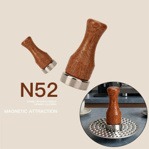 Espresso Puck Screen Magnetic Supplies With Wood Handle 51/53/58mm Stainless Steel Coffee Filter Mesh Magnetic Extractor Tools