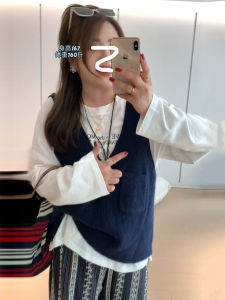 ทันสมัย ถัก เสื้อกั๊ก เสื้อท่อนบน สําหรับผู้หญิง พลัสไซส์ Layering แขนกุด สไตล์เกาหลี ฤดูใบไม้ร่วง จําเป็นสําหรับผู้ใหญ่หนุ่ม