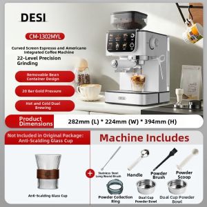 Cold and Hot Dual Extraction Integrated Semi-Automatic Espresso Coffee Machine
