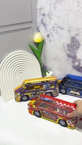 BOS Kotak Pensil Kaleng Mobil Set Whiteboard Set Alat Tulis Whiteboard