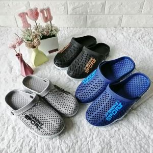 Giày Lỗ Nam Chống Trượt Đáy Dày Thoáng Khí Giản Dị Đi Biển